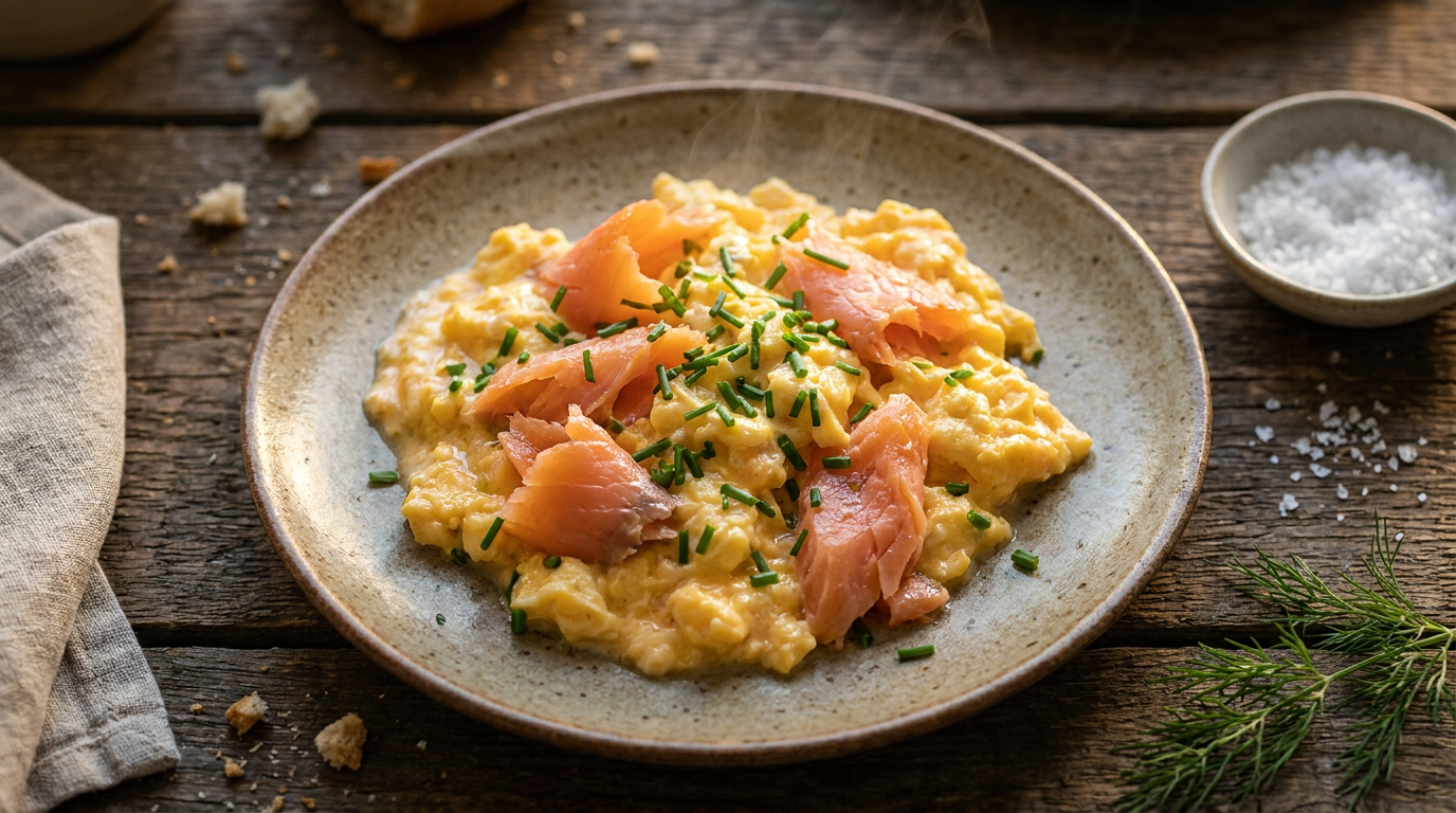 Scrambled Eggs with Smoked Salmon