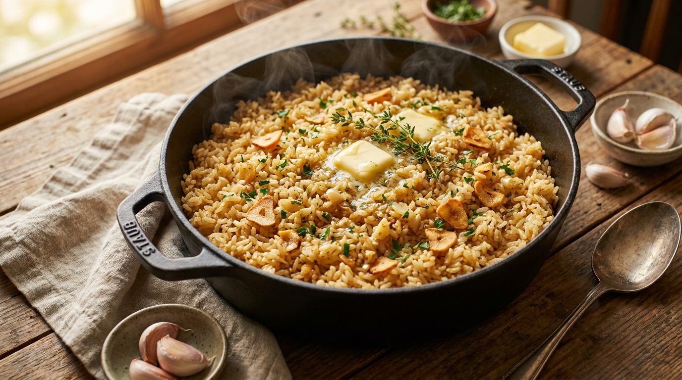 One-Pot Garlic Butter Rice