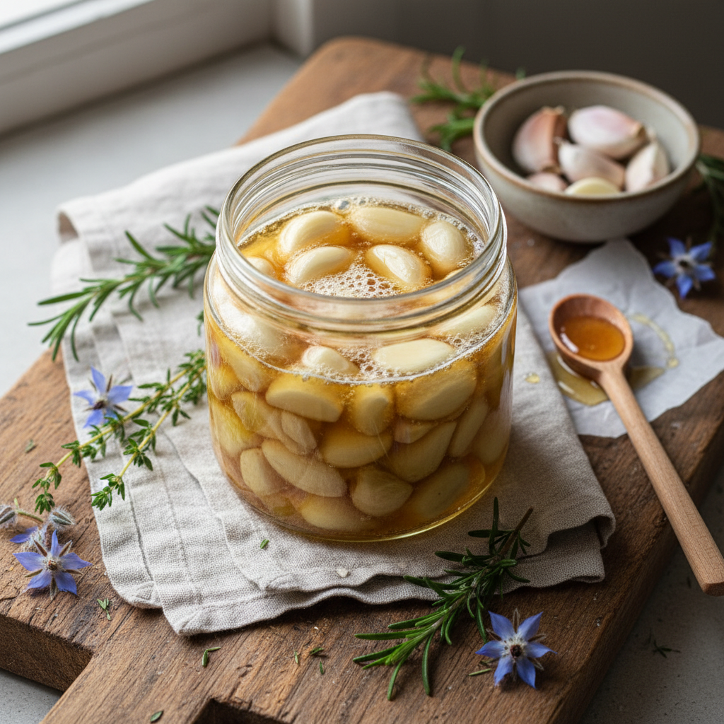 Fermented Garlic Honey