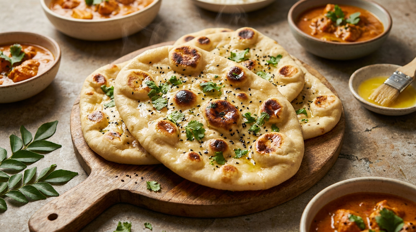 Soft & Fluffy Naan Bread
