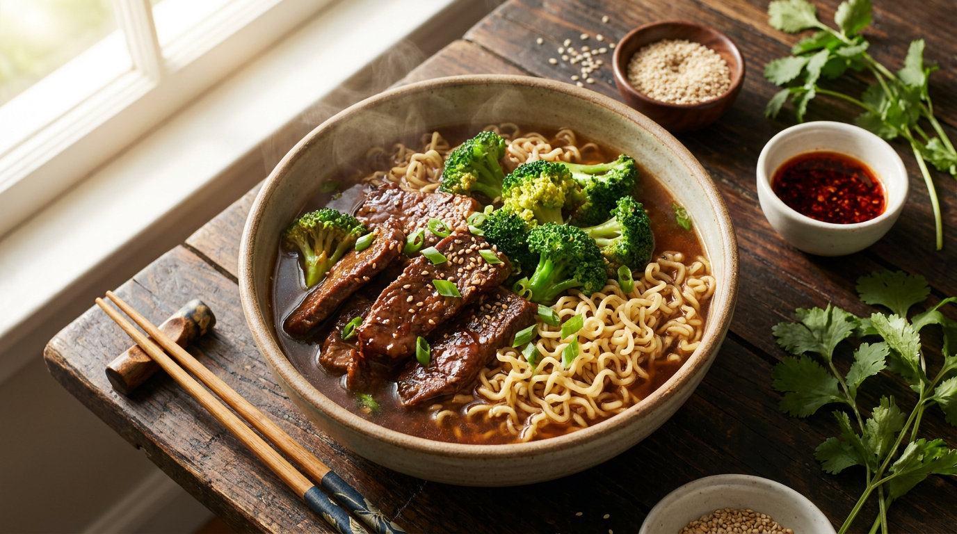 Beef and Broccoli Ramen