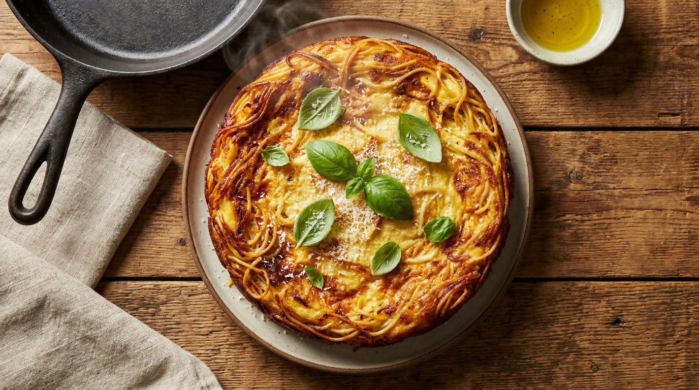 Leftover Pasta Frittata