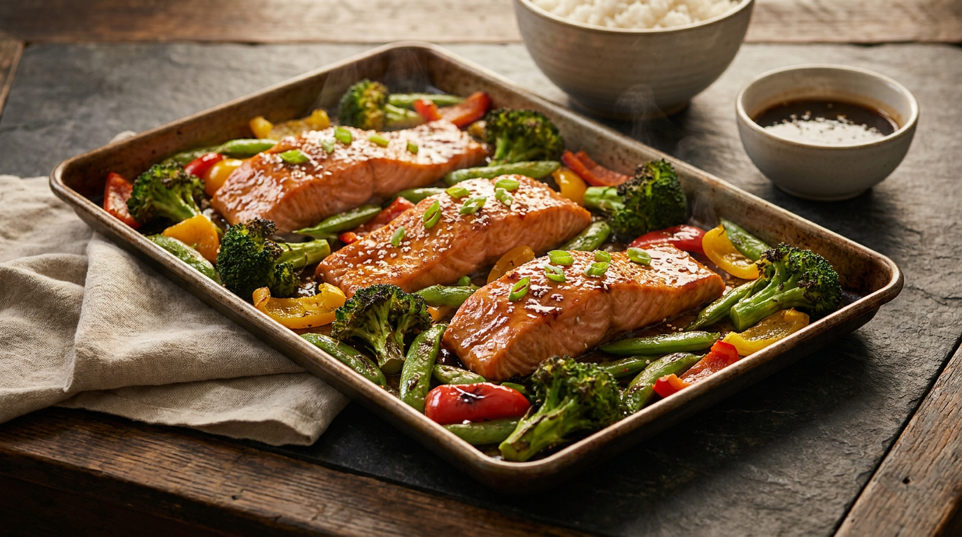 Sheet-Pan Teriyaki Salmon & Veggies