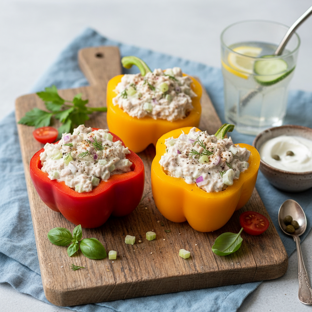 Tuna Salad Stuffed Bell Peppers