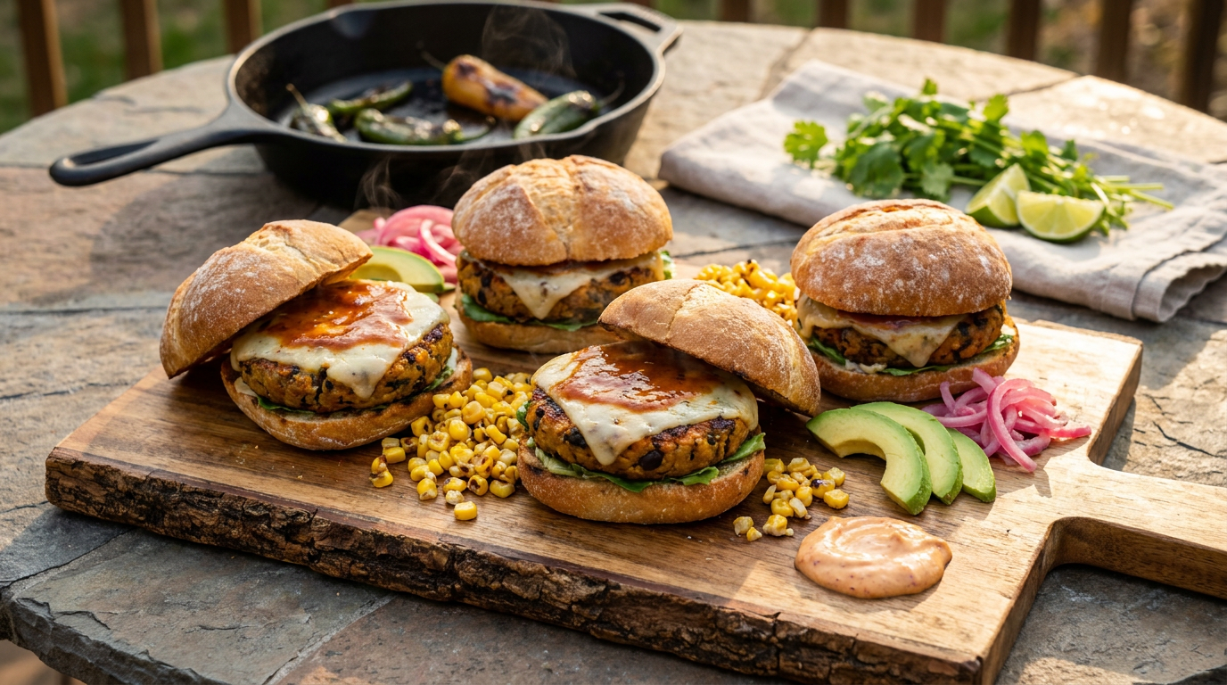 Spicy Black Bean Burgers