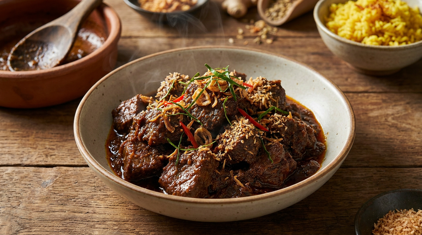 Malaysian Beef Rendang (Dry-Fry, Not Soupy)