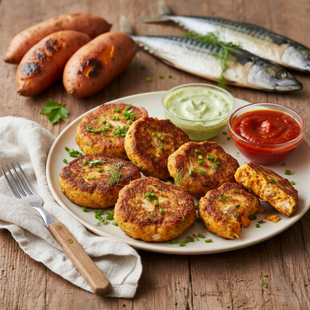 Mackerel Patties with Sweet Potato