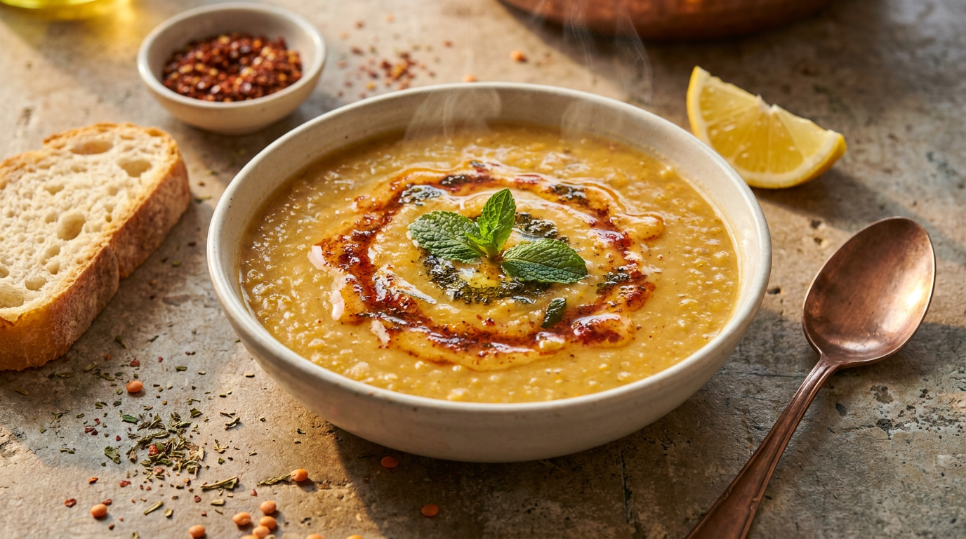 Mercimek Corbasi (Turkish Red Lentil Soup)
