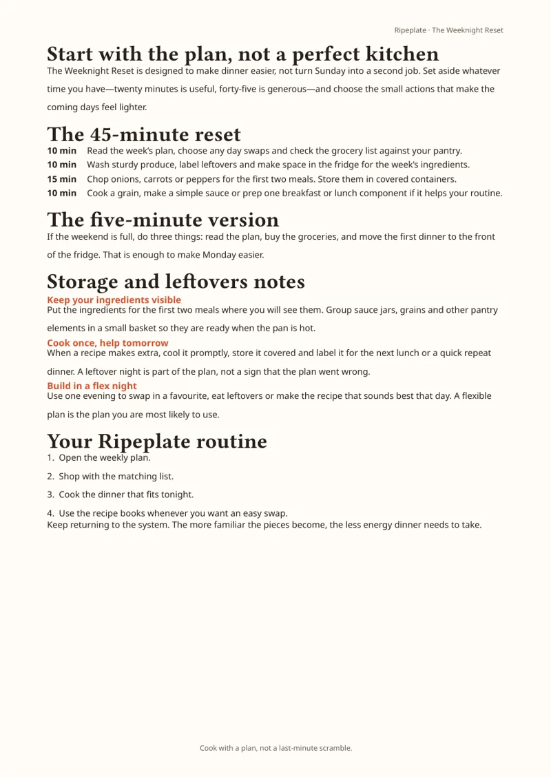 Preview: Sunday Prep Guide